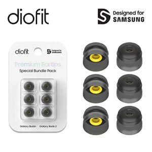 diofit/Galaxy Buds2/Buds Plus Compatible for Samsung - Muliti-Flange Eartip (Medium)