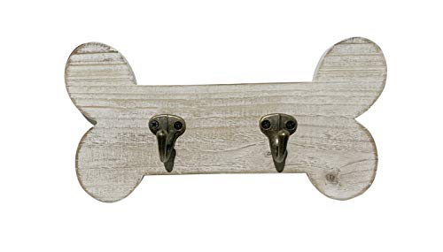 dwellington Vintage Style Dog Bone Hook Wall Mounted Coat Rack Rustic Wall Hanging Leash Holder