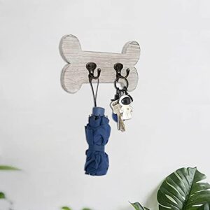 dwellington Vintage Style Dog Bone Hook Wall Mounted Coat Rack Rustic Wall Hanging Leash Holder