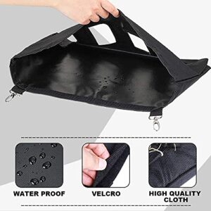 2 Pcs Bunny Hay Bag, Rabbit Hanging Weed Storage Feeding Bag, Chinchilla Hay Feeder Bag, Guinea Pig Hay Feeder Storage (Black)