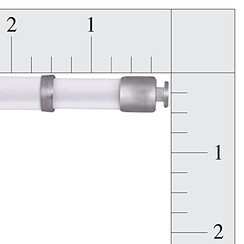 Interior Living 16-28 in. Adjustable Petite Round Sash Rod, 2-Pack, 7/16 in. Diameter, White