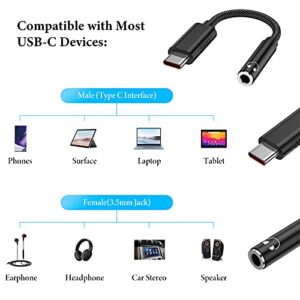 APETOO USB C to 3.5mm Female Adapter for Samsung S23 Ultra,Type-C to Aux Audio Dongle Earphone Adapter for Galaxy S22 Ultra S21 FE S20 Ultra Note 20 10+ A53 Z Flip4 Fold4 Pixel 7 6 5 4 3XL OnePlus 10T