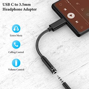 APETOO USB C to 3.5mm Female Adapter for Samsung S23 Ultra,Type-C to Aux Audio Dongle Earphone Adapter for Galaxy S22 Ultra S21 FE S20 Ultra Note 20 10+ A53 Z Flip4 Fold4 Pixel 7 6 5 4 3XL OnePlus 10T