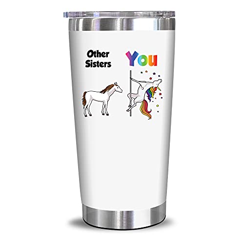 Sister Gifts From Sister, Brother - Birthday Gifts For Sister - Mothers Day Gifts For Sister, Soul Sister, Big Sister, Little Sister, Sister In Law, Sibling, Bestie, BFF, Women - 20 Oz Tumbler