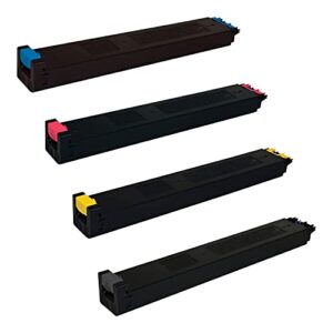 sharp mx2600n toner set (4-color) etoner brand mx2600 n black, cyan, yellow, magenta, mx2600-n model