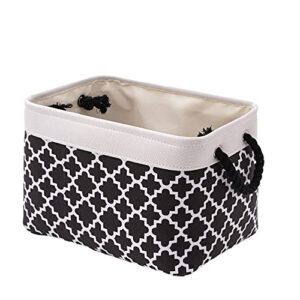 royalstars fabric storage basket, decorative cotton linen storage basket, gift box(3-pack) (black, 382824cm),38*28*24cm