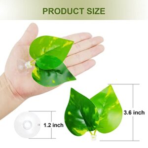 Noodoky Betta Leaf Hammock Silicone Peace Plant Accessories, Beta Fish Leaf Rest Pad Bed, Beta Tank Decorations (2-Pack)