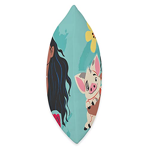 Disney Princess Moana and Pua Teal Throw Pillow, 16x16, Multicolor