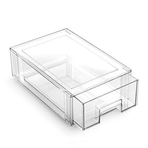 bino | stackable storage drawer | the crate collection | clear storage bins with drawers for pantry shelf organization and storage | fridge organizer | stackable storage bins for organization | small
