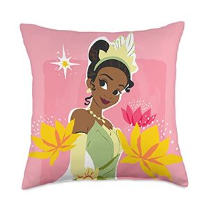 disney princess tiana pink throw pillow, 18x18, multicolor
