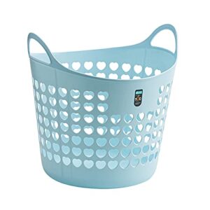 gyongrong, dirty basket large household plastic dirty basket clothes storage basket bathroom laundry basket toys sundries storage basket (blue)