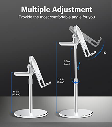 KU XIU Tablet Stand Holder, Phone Stand for MagSafe Charger, Headphone Stand 3 in 1 Adjustable Aluminum Stand for iPhone 13 12, iPad, Tablet, Kindle, Switch, AirPods, Sony, Bose(No Included Magsafe)