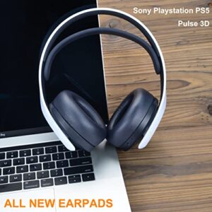 PS5 Ear Cushion - defean Replacement Ear Pads Pillow Cover Compatible with Sony ps5 Wireless Headphone, Pulse 3D Wireless Headset, Softer Protein Leather, High-Density Noise Cancelling Foam