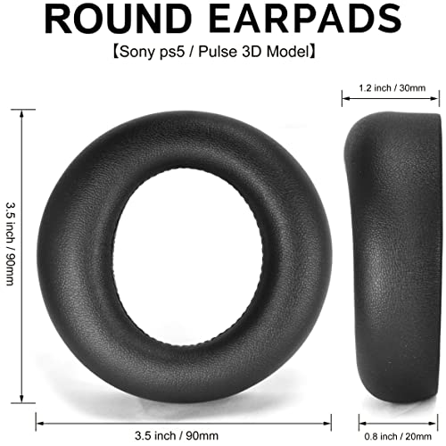 PS5 Ear Cushion - defean Replacement Ear Pads Pillow Cover Compatible with Sony ps5 Wireless Headphone, Pulse 3D Wireless Headset, Softer Protein Leather, High-Density Noise Cancelling Foam