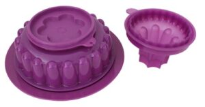 newtupperware small jel ring jello desserts mold 500ml / 2 cups in purple