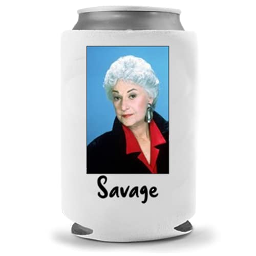 Golden Girls Beer Coolies | Blance Dorothy Rose Sophia | Funny Gag Party Gift Beer | Funny Joke Drink Can Cooler | Beer Beverage Holder | Beer Gifts | Quality Neoprene Insulated Coolie (Squad Goals)