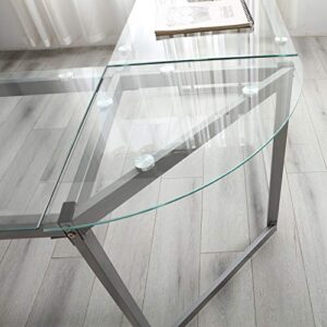 sogesfurniture Computer Glass Desk Large Offic Desk Computer Table Desk Writing Desk, BHUS-UT-096