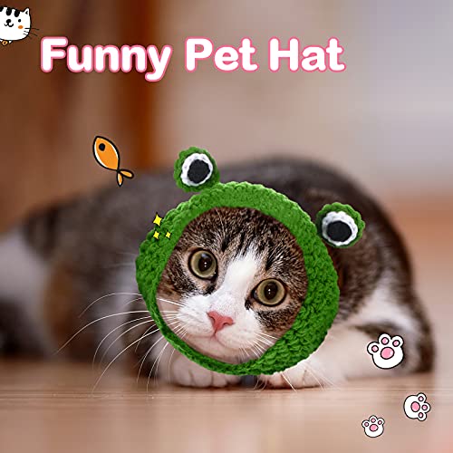 3 Pieces Cat Hat Cat Costume Adjustable Pet Headwear Cat Bunny Hat with Rabbit Ears Kitten Hat Dog Cosplay Cap for Kitten Halloween Party Birthday Theme Party Photo Prop (Basic Style)