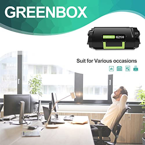 GREENBOX Remanufactured 621H Toner Cartridge Replacement for Lexmark 621H 62D1H00 62D1000 High Yield for Lexmark MX710DE MX710DHE MX711DE MX711DHE MX711DTHE MX810DE MX810DFE MX810DPE MX810DME, 1 Black