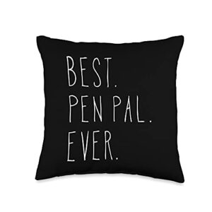 pen pal gifts for all best pal ever friendship week for pen friend throw pillow, 16x16, multicolor