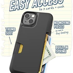 Smartish iPhone 13 Wallet Case - Wallet Slayer Vol. 1 [Slim + Protective] Credit Card Holder - Black Tie Affair