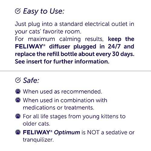 FELIWAY Optimum, Enhanced Calming Pheromone 30-day Refill – 1 Pack