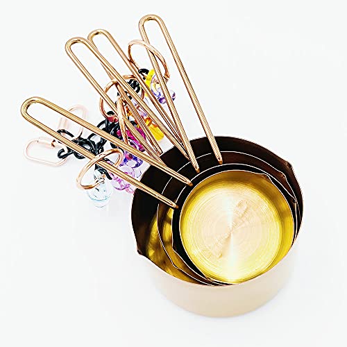 GILYGI Rose-Gold Bird Parrots Pots Toys, Pullable Stainless Steel Cup String Toys for Amazons Mini Macaws African Greys Cockatoos