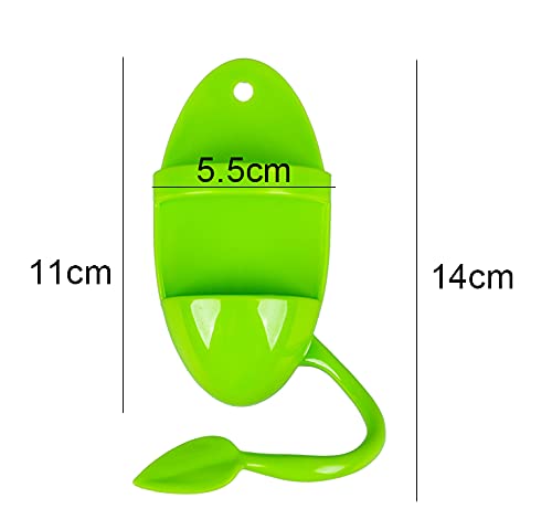 2pcs Plastic Pet Bird Cuttlebone Holder Food Holder, Cuddle Bone Feeding Racks, Cuttlebone Holder for Cockatiels Parakeets Budgies Finches Green