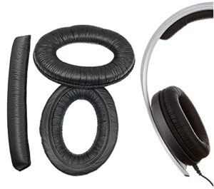 v-mota earpads compatible with sennheiser hd203 closed-back dj headset,replacement leather cushions repair parts (1 set)