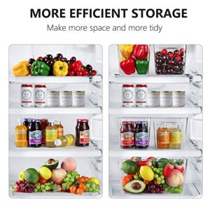 Set Of 8 Refrigerator Organizer Bins，4 Large and 4 Small Pantry Organization and Storage Bins, Clear Cabinet Organizers & Storage Containers for Pantry, Kitchen, Freezer, Cabinet, Fridge,BPA Free