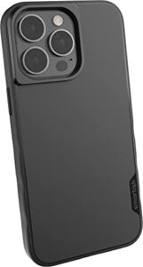 smartish iphone 13 pro slim case - gripmunk compatible with magsafe [lightweight + protective] thin grip cover with microfiber lining - black tie affair