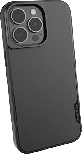 Smartish iPhone 13 Pro Slim Case - Gripmunk Compatible with MagSafe [Lightweight + Protective] Thin Grip Cover with Microfiber Lining - Black Tie Affair