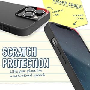 Smartish iPhone 13 Pro Slim Case - Gripmunk Compatible with MagSafe [Lightweight + Protective] Thin Grip Cover with Microfiber Lining - Black Tie Affair