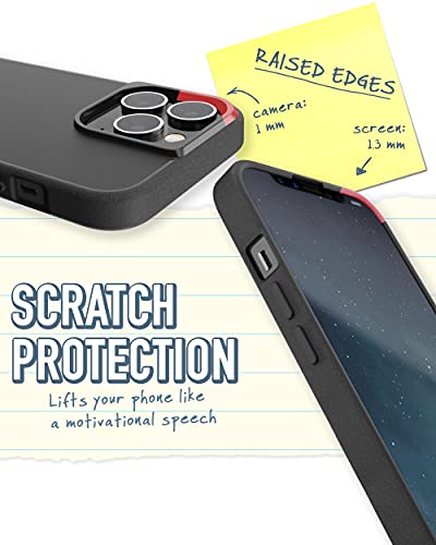 Smartish iPhone 13 Pro Slim Case - Gripmunk Compatible with MagSafe [Lightweight + Protective] Thin Grip Cover with Microfiber Lining - Black Tie Affair