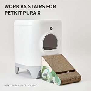 PETKIT Cardboard Cat Scratcher Scratching Pad, Stairs, Step Stool for Pura X