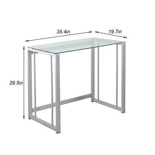 sogesfurniture Computer Glass Desk Large Offic Desk Computer Table Desk Writing Desk,BHUS-UT-097