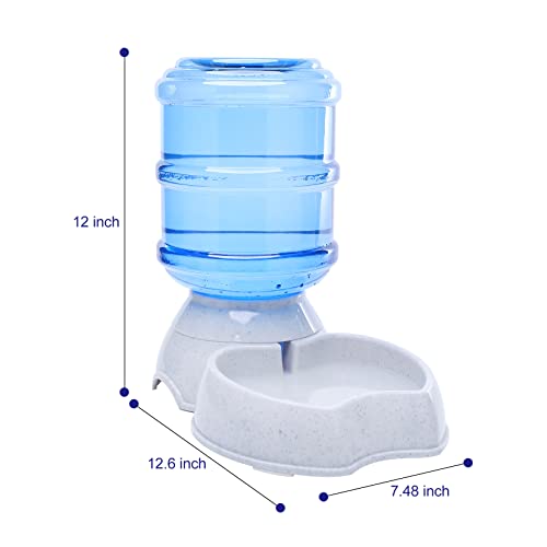 Pet Water Dispenser Automatic for Dogs Cats, BPA-Free, Gravity Refill, Self Feeding for Small Medium Pets Puppy Kitten Rabbit - 1 Gallon (Waterer)