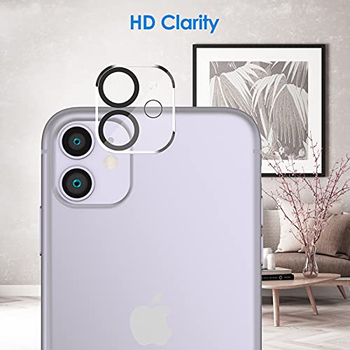 JETech Privacy Screen Protector for iPhone 11 6.1-Inch with Camera Lens Protector, Anti Spy Tempered Glass Film, 2-Pack Each