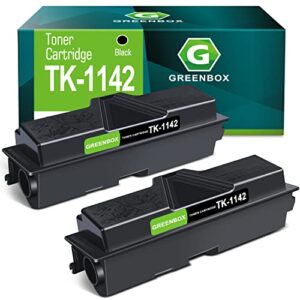 greenbox compatible toner cartridge replacement for kyocera tk1142 tk-1142 for mita fs-1035mfp fs-1135mfp ecosys m2035dn m2535dn laser printer (2 pack)