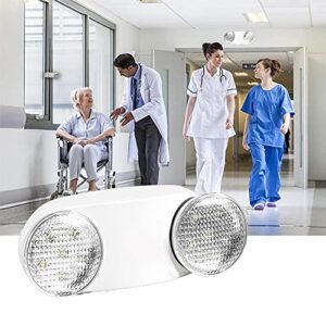 OSTEK LED Emergency Exit Lighting Fixtures with Two Heads, US Standard Adjustable Integrated LED Emergency Light with Battery Backup, UL 924 Qualified (1)