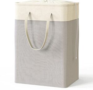 simplehouseware rectangle terylene cotton collapsible laundry hamper basket, grey