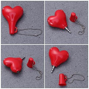 MILISTEN 2pcs Heart Shaped Audio Adapter Headphone Cable Splitter Earphone Cable Divider