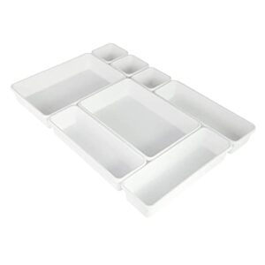 copco basics interlocking bin set, 8-piece, white