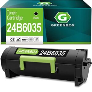 greenbox remanufactured 24b6035 high-yield toner cartridge replacement for lexmark 24b6035 black toner cartridge for lexmark m1145 xm1145 printers (16,000 pages, black, 1-pack)
