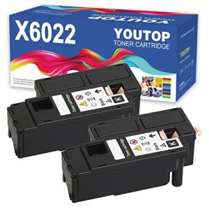 youtop 2pk remanufacture toner cartridge replacement for xerox phase 6022 6020 workcentre 6025 6027 106r02759 2000pages