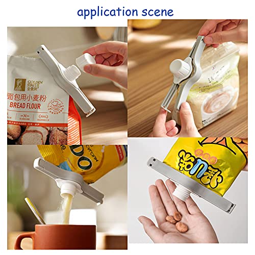 6 PCS Pouring clips Pyyxzjup Package Clips with Pour Spout for Sealing Packaged items such as coffee,sugar,cereal,washing powder,whipping cream with A sealing rotation cover