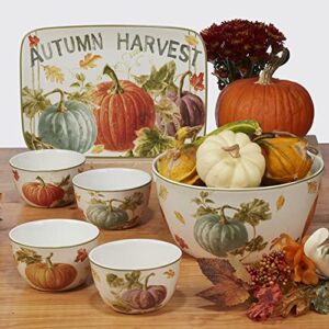 Certified International Autumn Harvest Rectangular Platter. 14" x 10", Multicolor