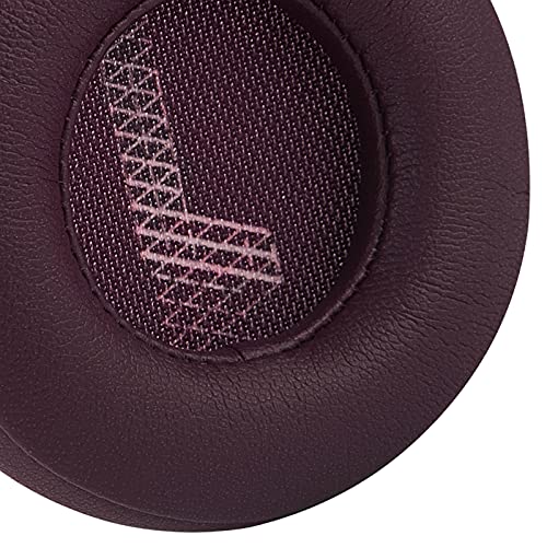 Geekria QuickFit Protein Leather Replacement Ear Pads for JBL Live 400BT Headphones Earpads, Headset Ear Cushion Repair Parts (Red)