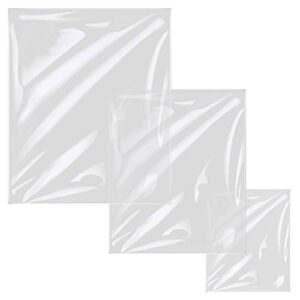 200pcs shrink wrap bags - clear pvc heat shrink wrap shrink film bag for presents packaging homemade soap diy projects bath bombs candles shoes jars cellophane gift wrapping pack & small basket
