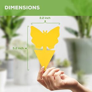 Fruit Fly Gnat Killer Traps Indoor Outdoor for House Plants 32 Pack - Sticky Yellow Catcher Trap - Fruit Fly, Fungus Gnats, Mosquito, Flying Insect Bug Pest, White Flies, Home Kitchen